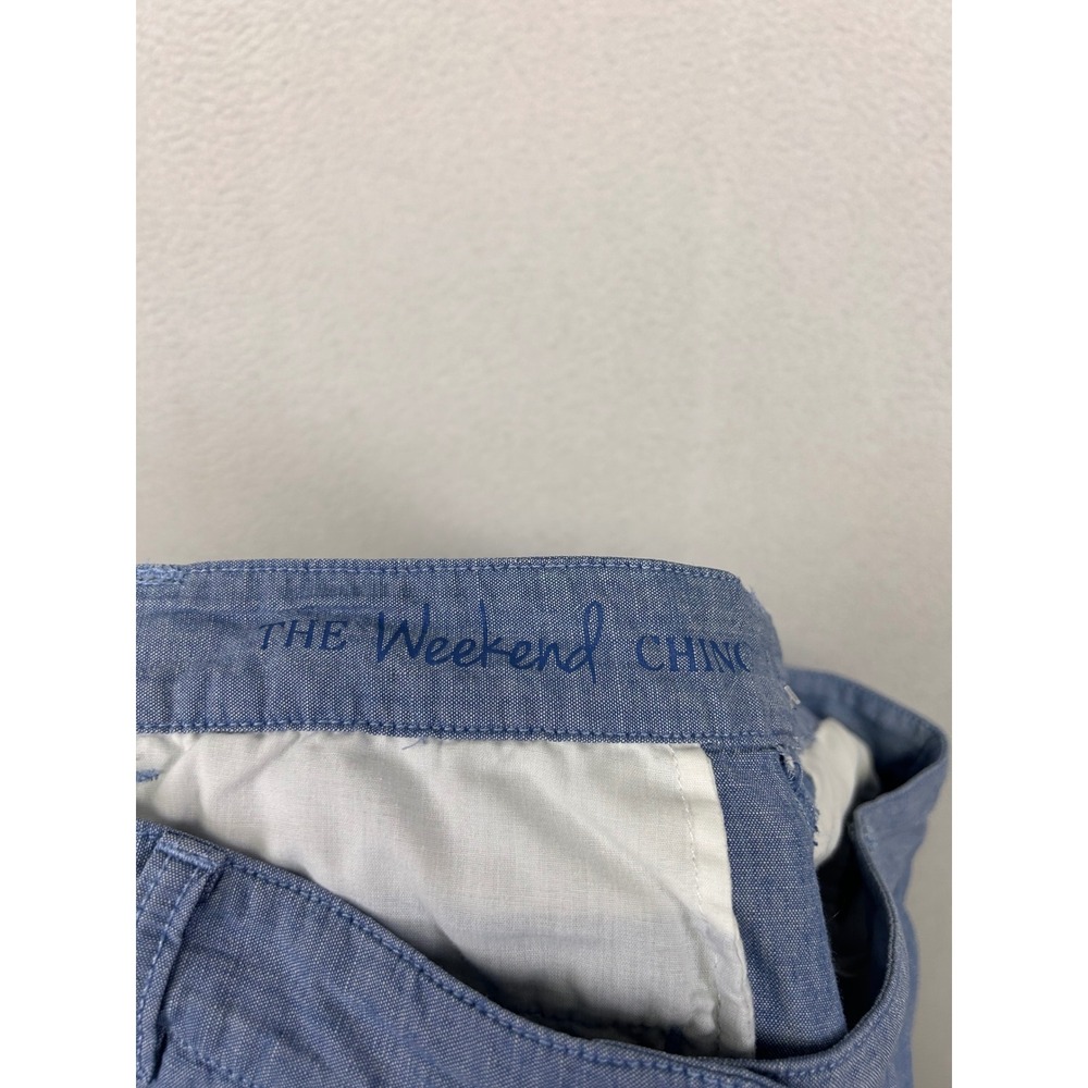 Coastal Preppy Talbots Womens 10 Blue The Weekend Chino Pants Minimalist Hampton - Picture 4 of 11
